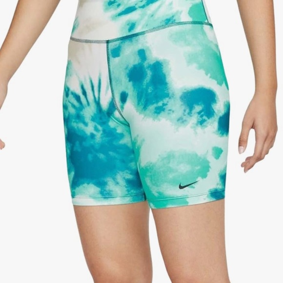 Nike Dri-FIT Tie-Dye Shirt in Blue and Cream - Picture 1 of 5